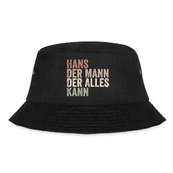 Hans Der Mann Der Alles Kann Vorname Hans - Bucket Hat - Schwarz - Vorne - Lela (165cm)