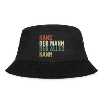 Hans Der Mann Der Alles Kann Vorname Hans - Bucket Hat - Schwarz - Vorne - Lela (165cm)