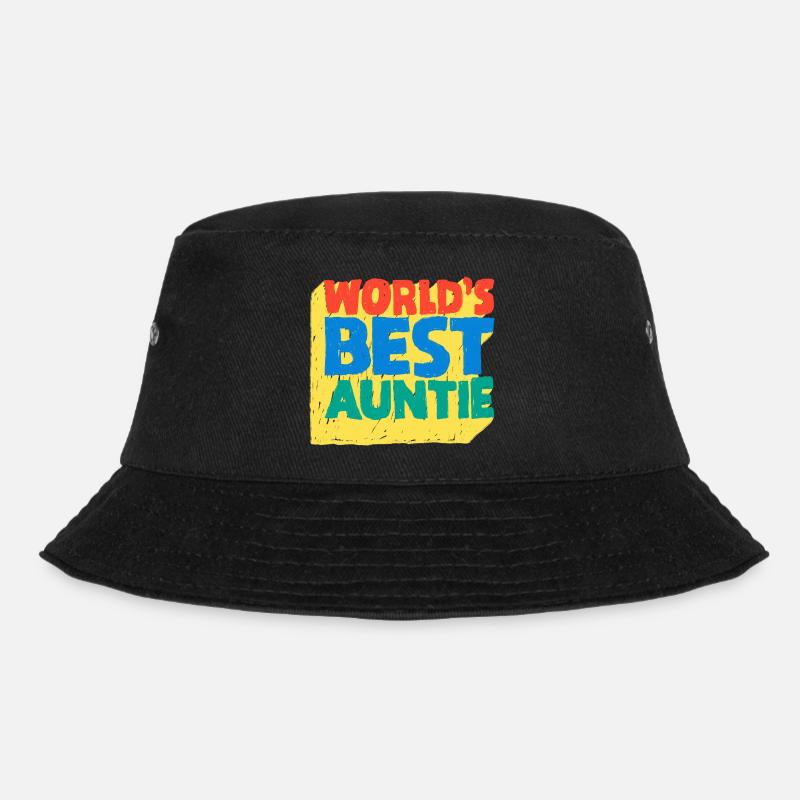 World's Best Auntie Pop-Design - Bucket Hat - Schwarz