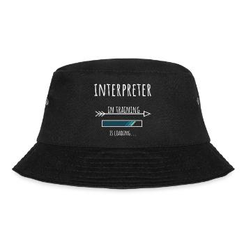 Interpreter in Ausbildung Geschenk Dolmetscher - Bucket Hat - Schwarz - Vorne - Lela (165cm)