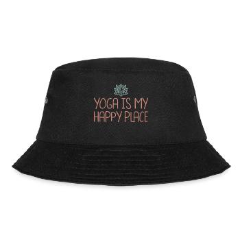 Yoga is my happy place - Bucket Hat - Schwarz - Vorne - Lela (165cm)