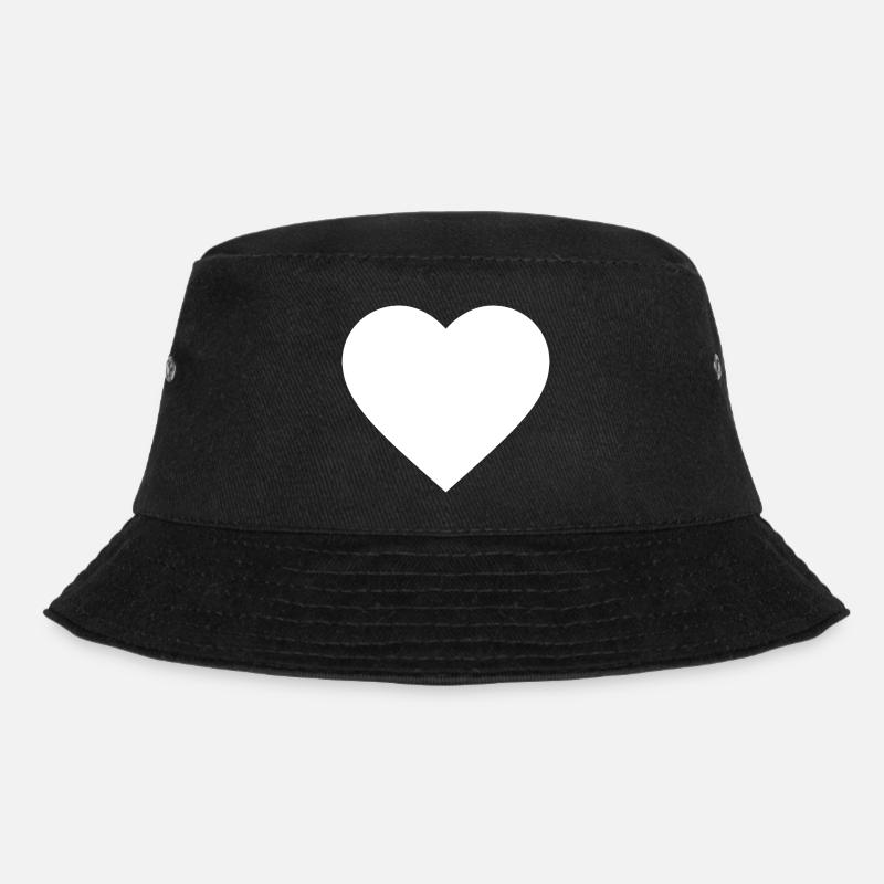 the white heart - Bucket Hat - Schwarz
