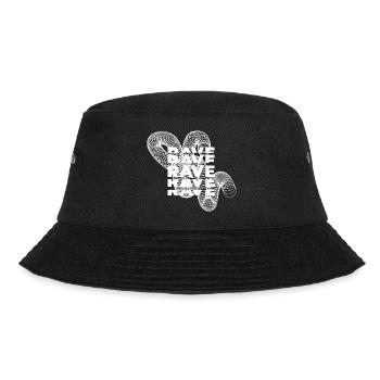 Abstraktes Spiral-Rave-Musikplakatdesign - Bucket Hat - Schwarz - Vorne - Lela (165cm)