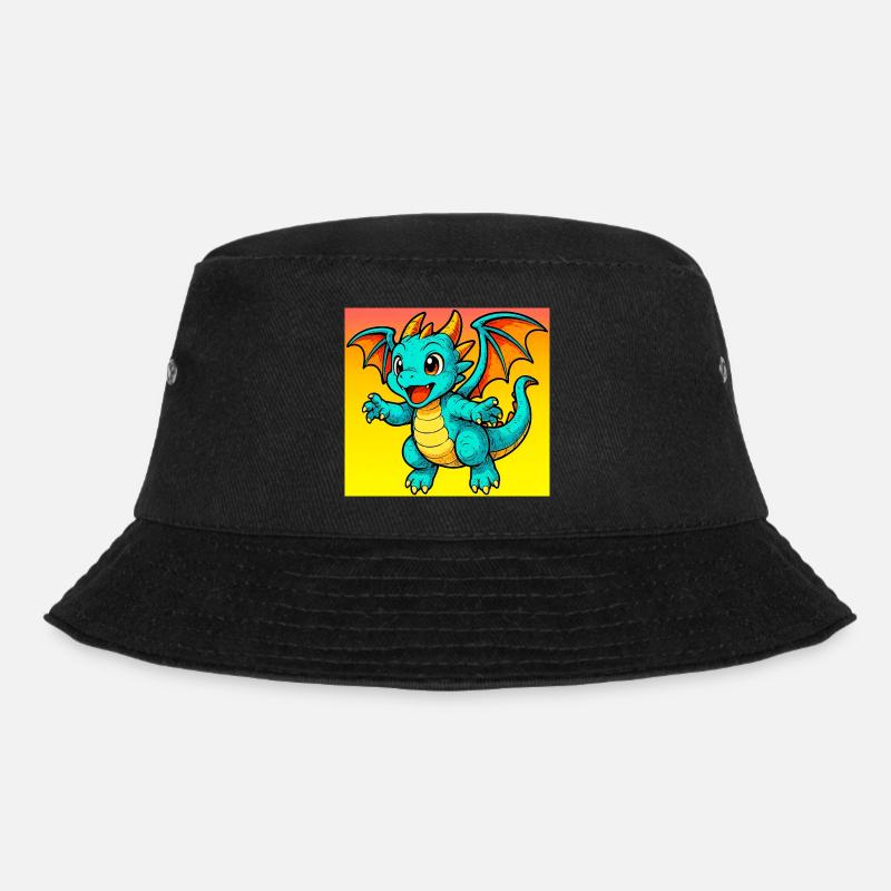 Drache - Bucket Hat - Schwarz