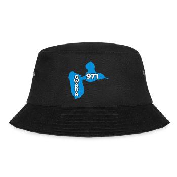 Karte von Guadeloupe 971 - Bucket Hat - Schwarz - Vorne - Lela (165cm)