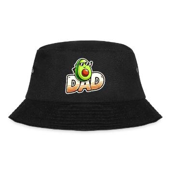 Sunny Avocado Dad Design, Fathers  - Bucket Hat - black - Front - Lela (165cm)