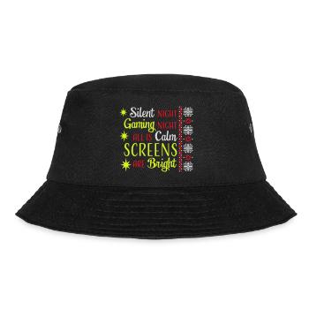 Silent Night Gaming Night All Calm Screens Bright - Bucket Hat - Schwarz - Vorne - Lela (165cm)