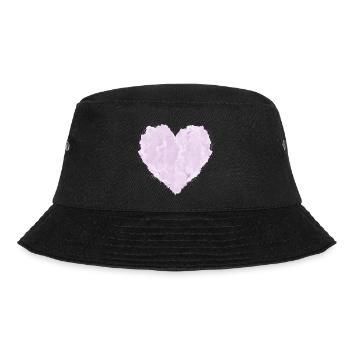 Coeur rose à l’aspect nuage – design doux - Bob - noir - Devant - Lela (165cm)