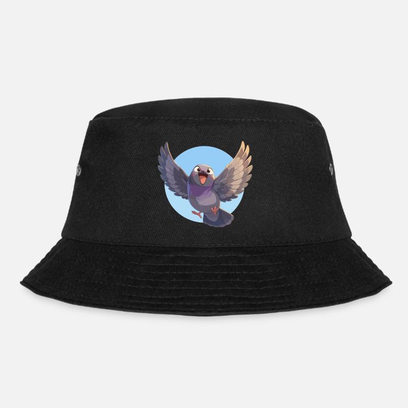 Tauben Taube - Bucket Hat - Schwarz