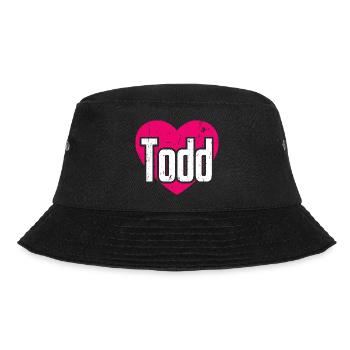 I Love Todd Pink Heart I Love Todd - Bucket Hat - black - Front - Lela (165cm)