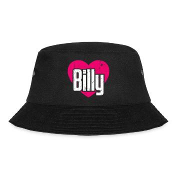 I Love Billy Pinkes Herz Ich liebe Billy - Bucket Hat - Schwarz - Vorne - Lela (165cm)