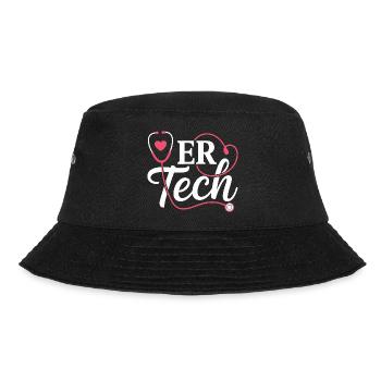 ERTech Stethoscope Heart - Bucket Hat - black - Front - Lela (165cm)
