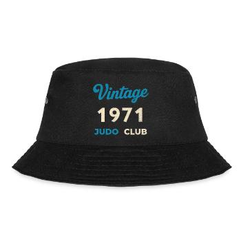Vintage 1971 Judo Club Retro Birth Year Gift - Bucket Hat - black - Front - Lela (165cm)