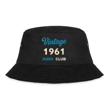 Vintage 1961 Judo Club Retro Geburtsjahr Geschenk - Bucket Hat - Schwarz - Vorne - Lela (165cm)