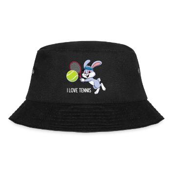 Ich liebe Tennis - Bucket Hat - Schwarz - Vorne - Lela (165cm)