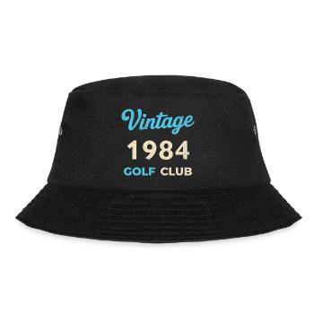 Vintage 1984 Golf Club Retro Geburtsjahr Geschenk - Bucket Hat - Schwarz - Vorne - Lela (165cm)