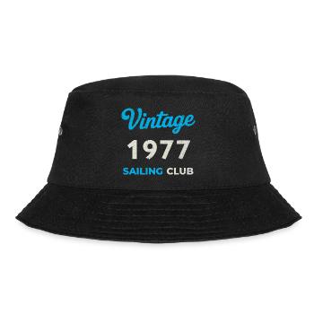 Vintage 1977 – Sailing Club Retro Birth Year - Bucket Hat - black - Front - Lela (165cm)