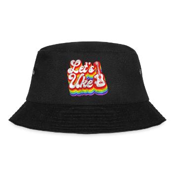 Hawaiian Ukulele Uke Retro Vintage - Bucket Hat - black - Front - Lela (165cm)