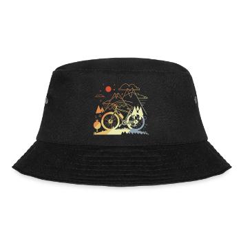 Mountainbiken Vintage - Bucket Hat - Schwarz - Vorne - Lela (165cm)