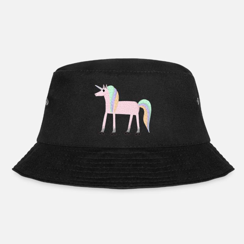 Unicorn_rollerSKate - Bucket Hat - Schwarz