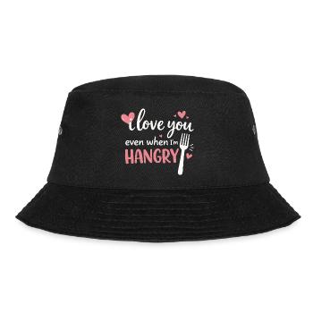 Lustig, hungrig, hungrig, wütendes Essen, Diät-Humor, - Bucket Hat - Schwarz - Vorne - Lela (165cm)