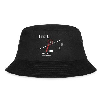 Find X Math Lover Mathematician Math Teacher - Bucket Hat - black - Front - Lela (165cm)