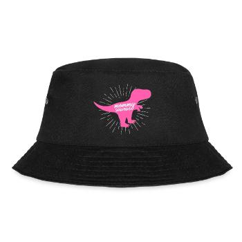 Mommysaurus Funny Dinosaur Pink T-Rex Silhouette - Bucket Hat - black - Front - Lela (165cm)
