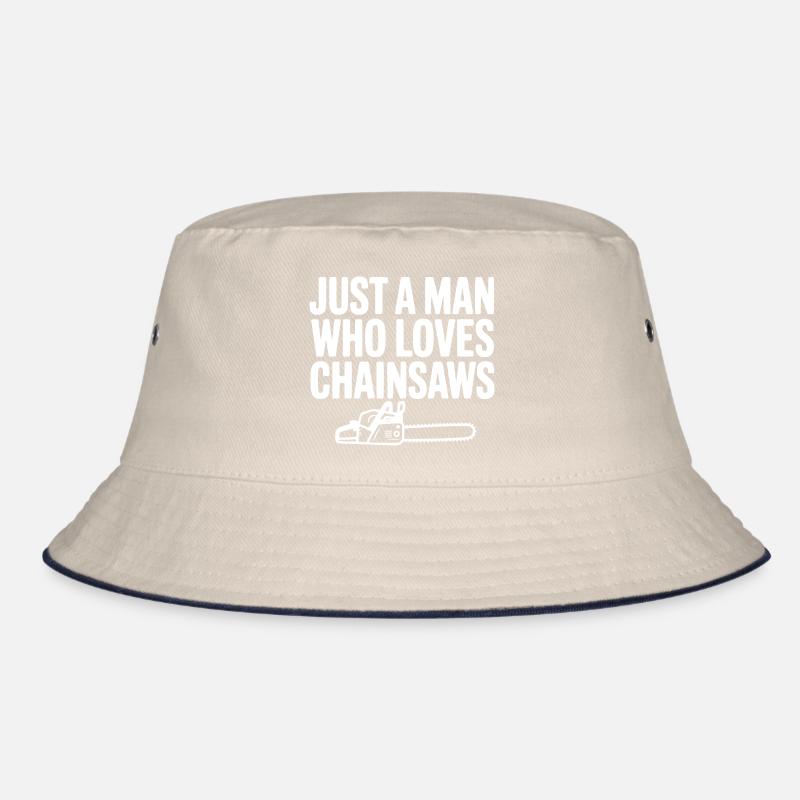 Nur ein Mann, der Kettensägen liebt Bucket Hat