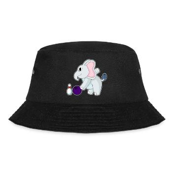 Elefant Bowling Bowlingkugel Pin - Bucket Hat - Schwarz - Vorne - Lela (165cm)