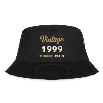 Vintage 1999 – Coffee Club Retro Birth Year - Bucket Hat - black - Front - Lela (165cm)