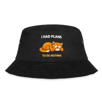 Ich hatte vor, nichts zu tun, Katze - Bucket Hat - Schwarz - Vorne - Lela (165cm)