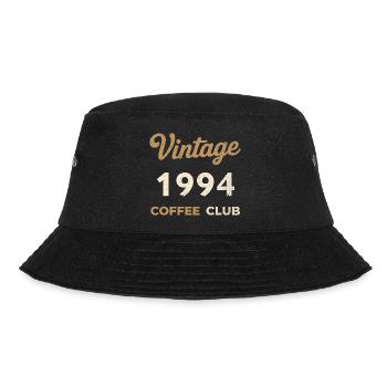 Vintage 1994 – Coffee Club Retro Birth Year - Bucket Hat - black - Front - Lela (165cm)