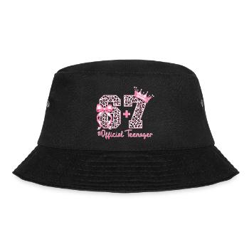13. Geburtstags-Shirt Lustiges Meme 67 Geburtstag 13 - Bucket Hat - Schwarz - Vorne - Lela (165cm)