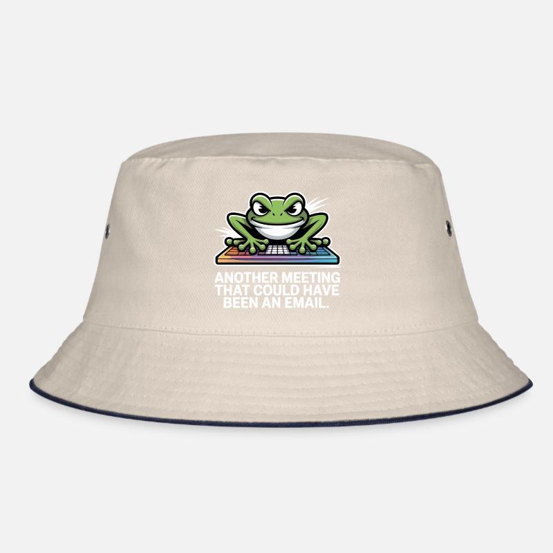 Frog Keyboard Meme – Meeting Instead of Email Bucket Hat