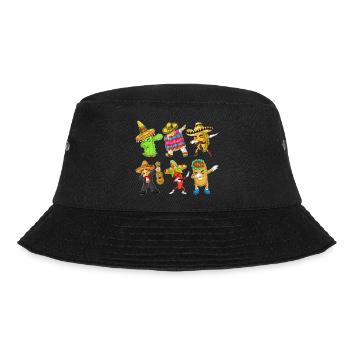 Cinco De Mayo Dabbing Charaktere Shirt - Bucket Hat - Schwarz - Vorne - Lela (165cm)