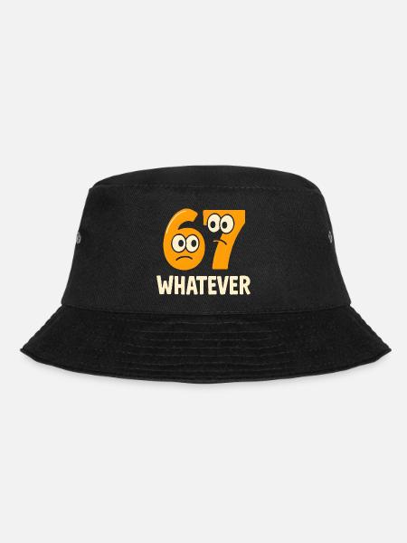 Six Seven Whatever Italian Brainrot Humor Meme - Bucket Hat - Schwarz