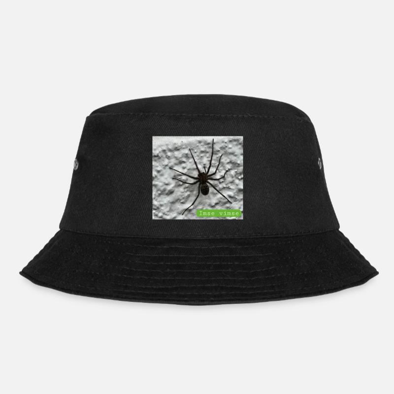 Spinne - Bucket Hat - Schwarz