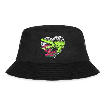 Krokodil Jagd - Bucket Hat - Schwarz - Vorne - Lela (165cm)