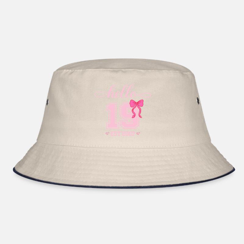 Hello 19 Est 2007 Women's Birthday Design Bucket Hat