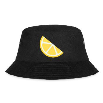 Zitronen-Scheibe Vintage Grafik - Bucket Hat - Schwarz - Vorne - Lela (165cm)