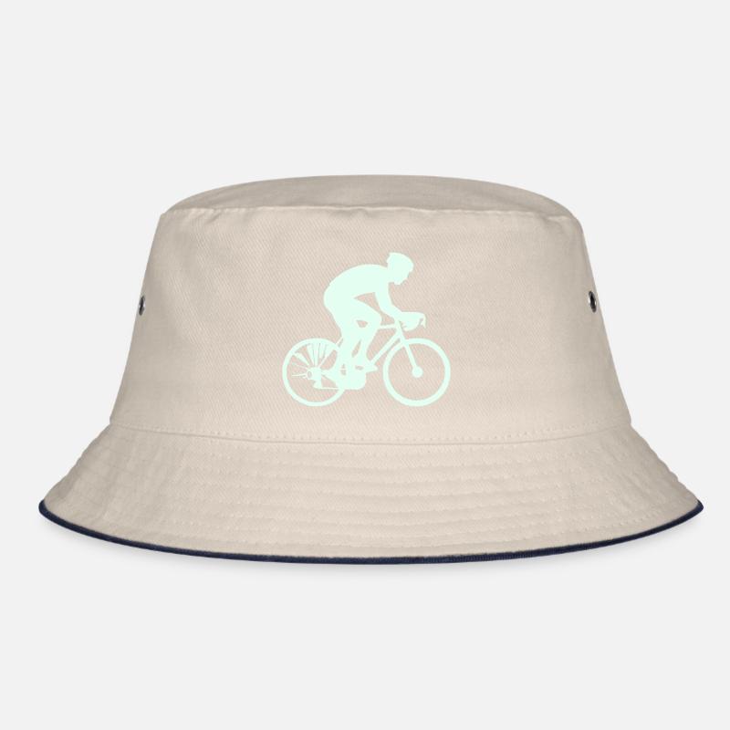 Radfahrer Silhouette Mint Bucket Hat