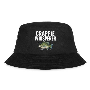 Crappie Flüsterer Fischmotiv - Bucket Hat - Schwarz - Vorne - Lela (165cm)