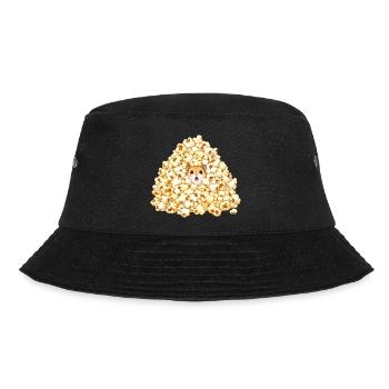 Hamster im Popcornhügel - Bucket Hat - Schwarz - Vorne - Lela (165cm)