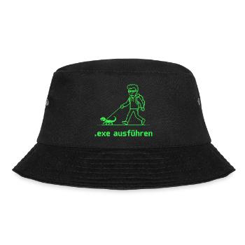 Exe ausführen Informatic Programming Geschenk - Bucket Hat - Schwarz - Vorne - Lela (165cm)
