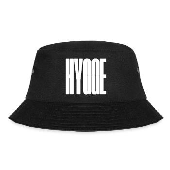 Hygge Bold Wordmark Grafik-T-Shirt - Bucket Hat - Schwarz - Vorne - Lela (165cm)