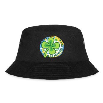 Glücksbringer - Glücksklee - Du schaffst das! - Bucket Hat - Schwarz - Vorne