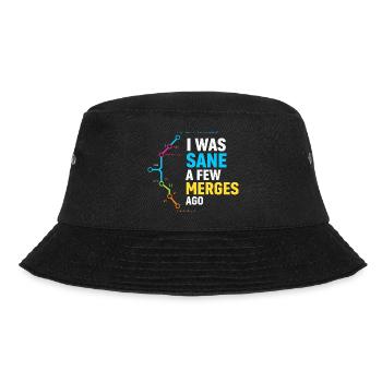 Vor ein paar Merges war ich noch bei Verstand, Programmierer-Humor - Bucket Hat - Schwarz - Vorne