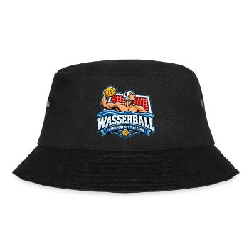 Wasserball Teamlogo Tiefgang - Bucket Hat - Schwarz - Vorne