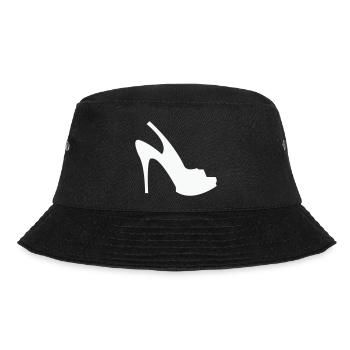 Silhouette Stöckelschuh – Schwarze Eleganz - Bucket Hat - Schwarz - Vorne