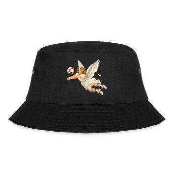 Volleyball Engel Weihnachten Geschenk Vintage - Bucket Hat - Schwarz - Vorne